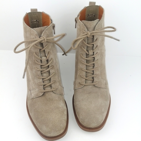 Lucky Brand Diedrah Tan Suede Heeled Boots 9.5 - Picture 4 of 14